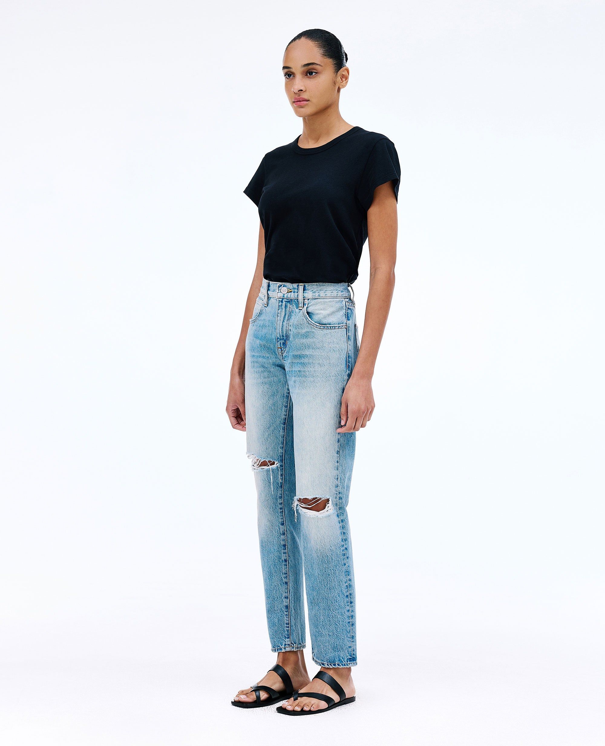 【関税込み】SLVRLAKE ブルー Virginia スリムジーンズ Virginia Slim | Sweet Thing | High Rise | Slim Jean | SLVRLAKE
