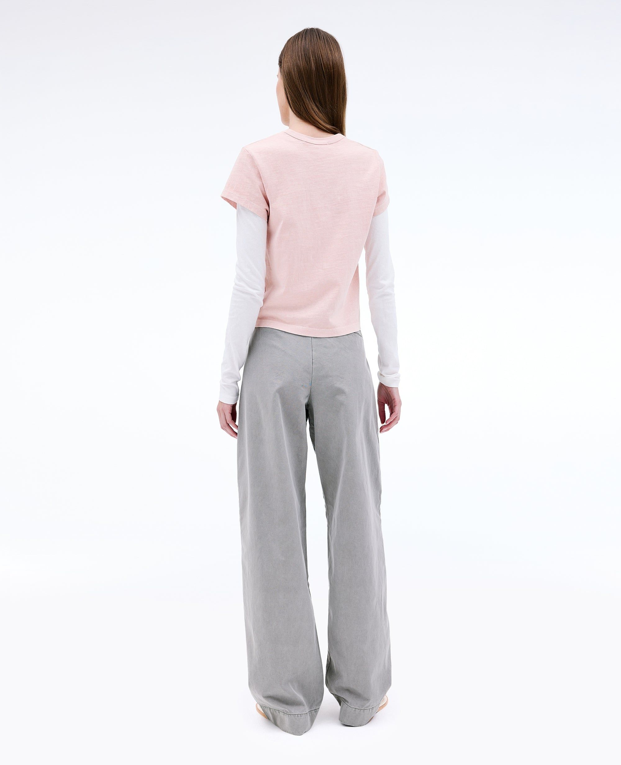 【WOOHWA】SLACKS CUT SLIT SK ZZwxWA Pants Women High Waist Women's Belt Waist Straight