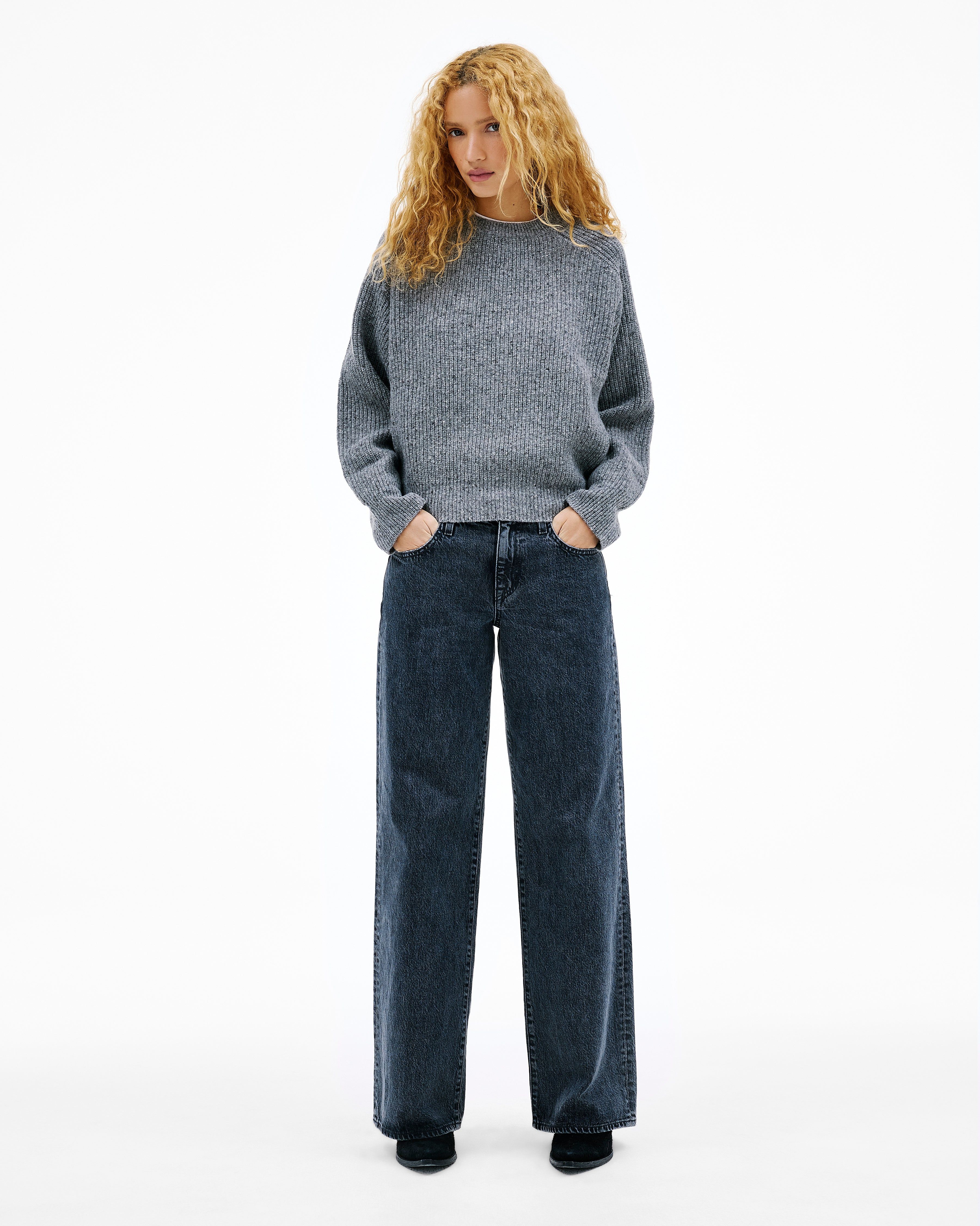 アパルトモン SLVRLAKE シルバーレイク フレアデニム グレー 27 セール】【SLVRLAKE/シルバーレイク】 MICA LOOSE DENIM（デニム