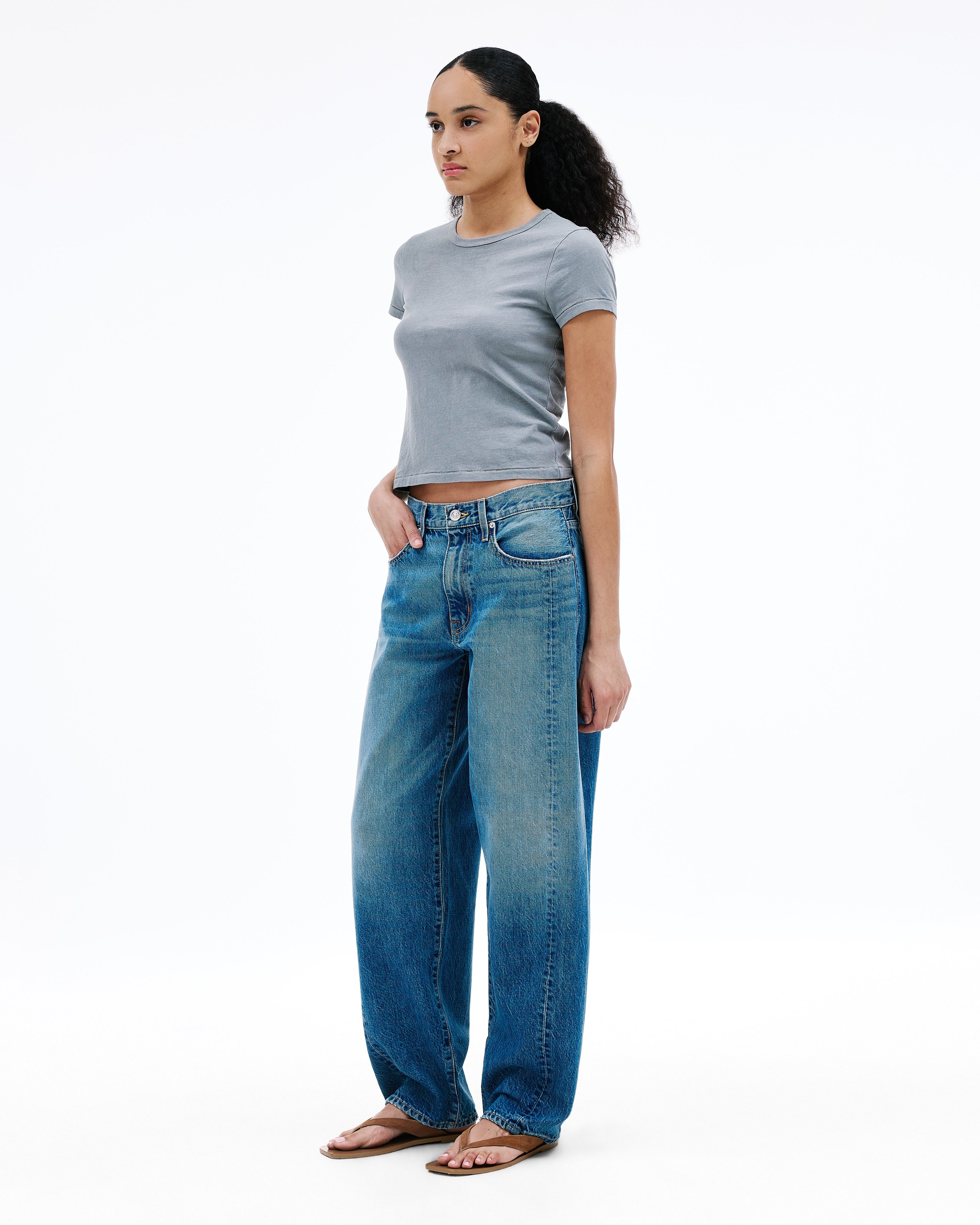 SLVRLAKE シルバーレイク タック デニム パンツ 25 ワイド SLVRLAKE | Shopbop