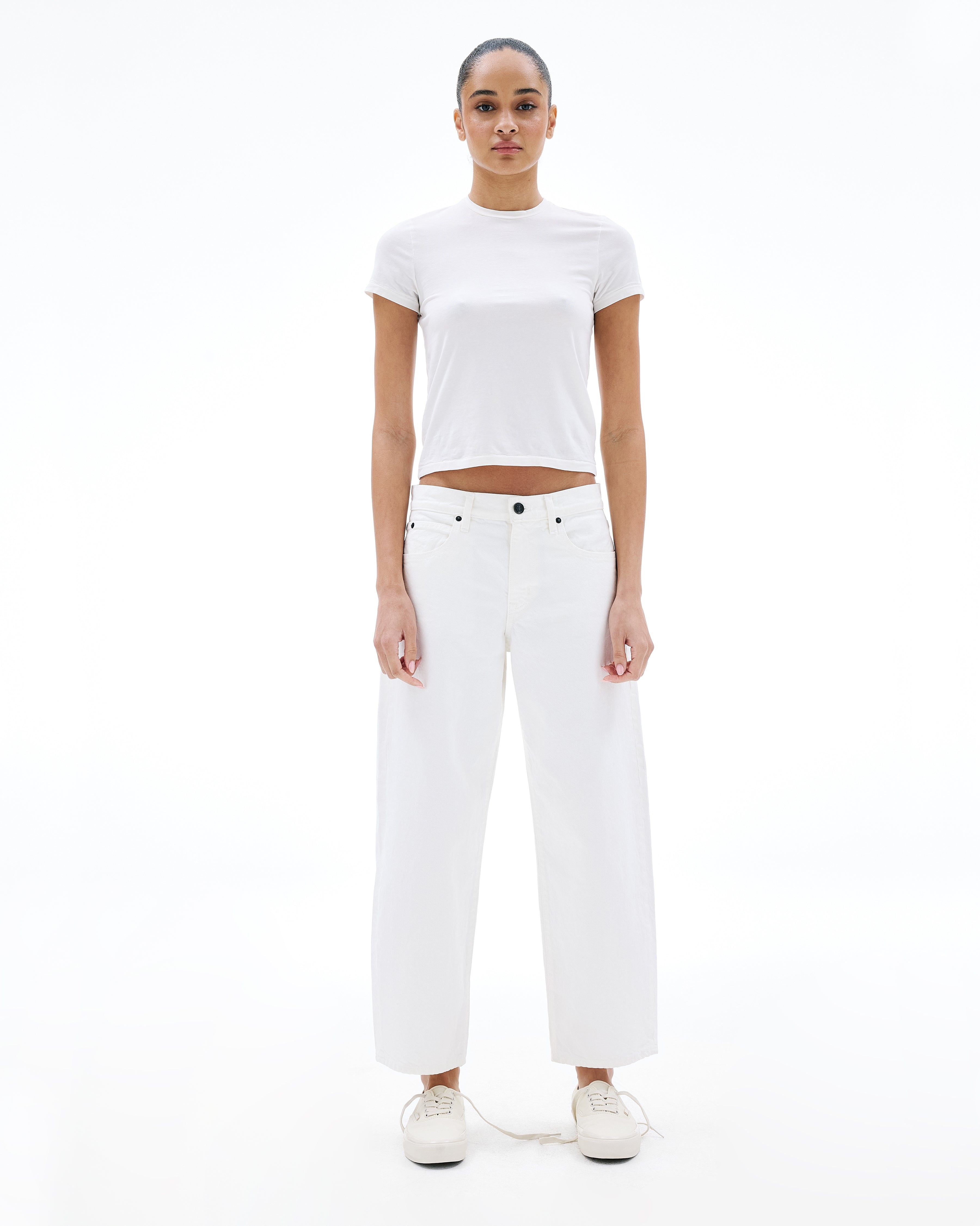 Jamie Crop | White | Mid Rise | Curve Jean | SLVRLAKE