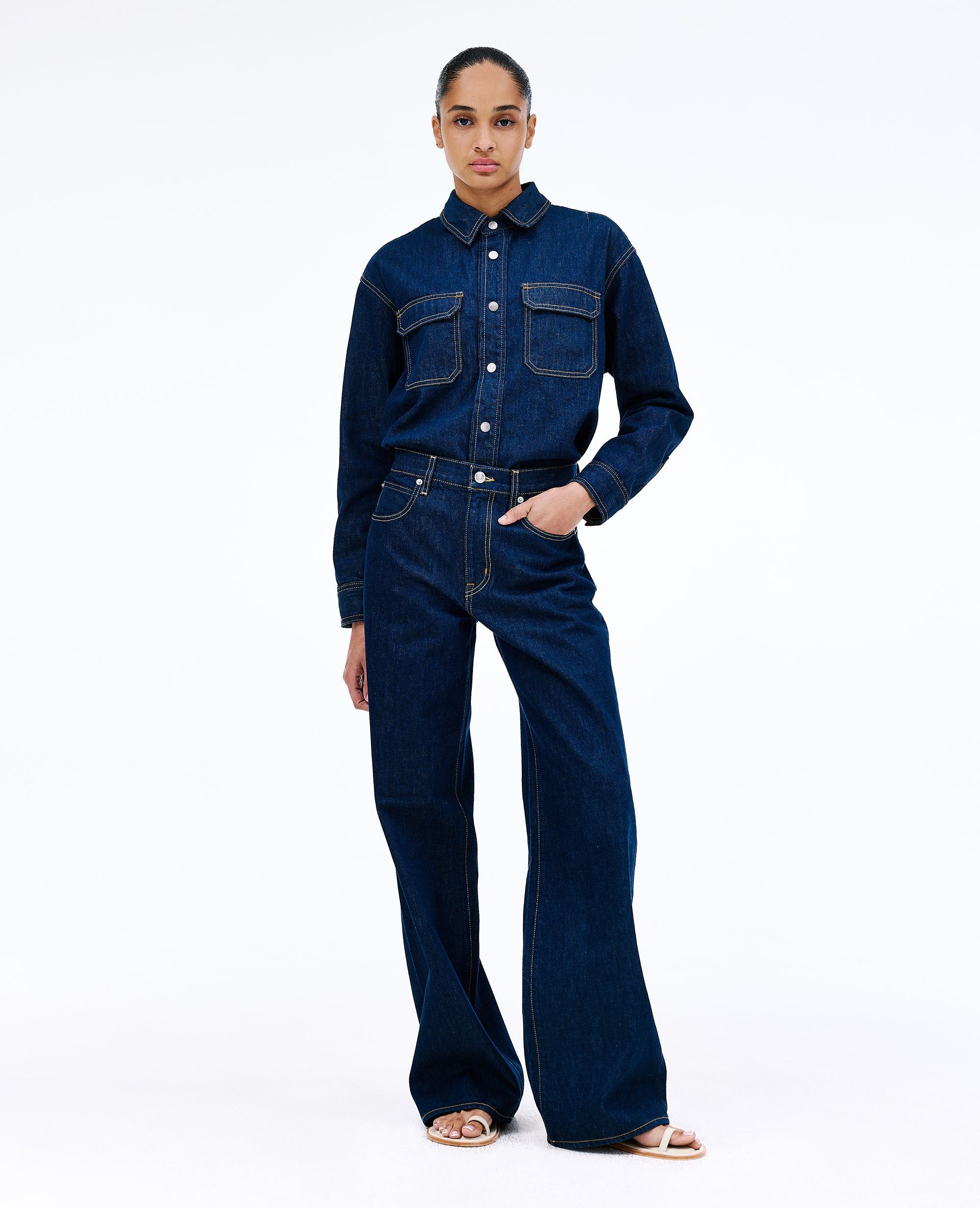 【関税込み】SLVRLAKE ブルー Selena ジーンズ SLVRLAKE Selena Jeans | Blue | FARFETCH