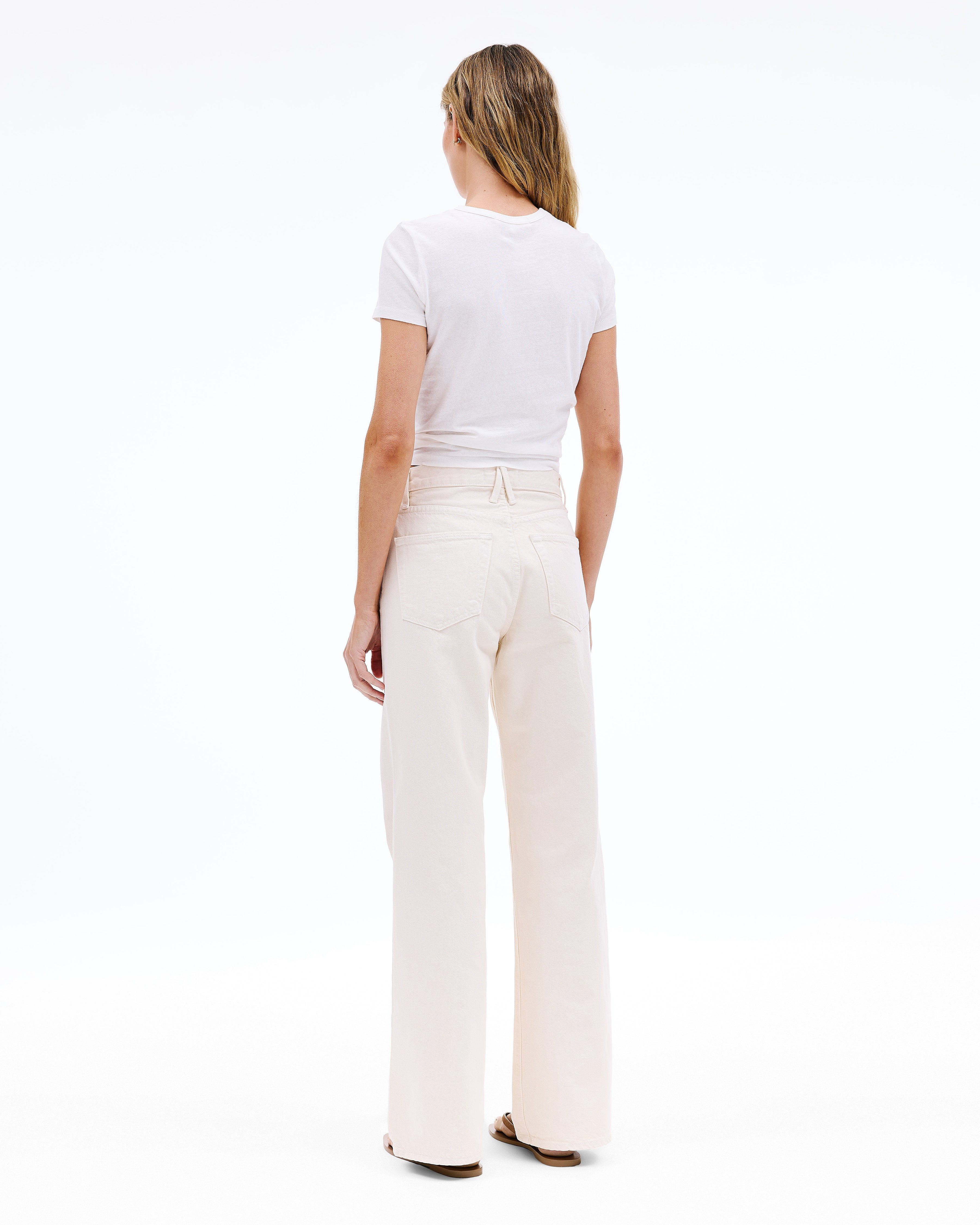 Grace | Ecru | High Rise | Wide Jean | SLVRLAKE