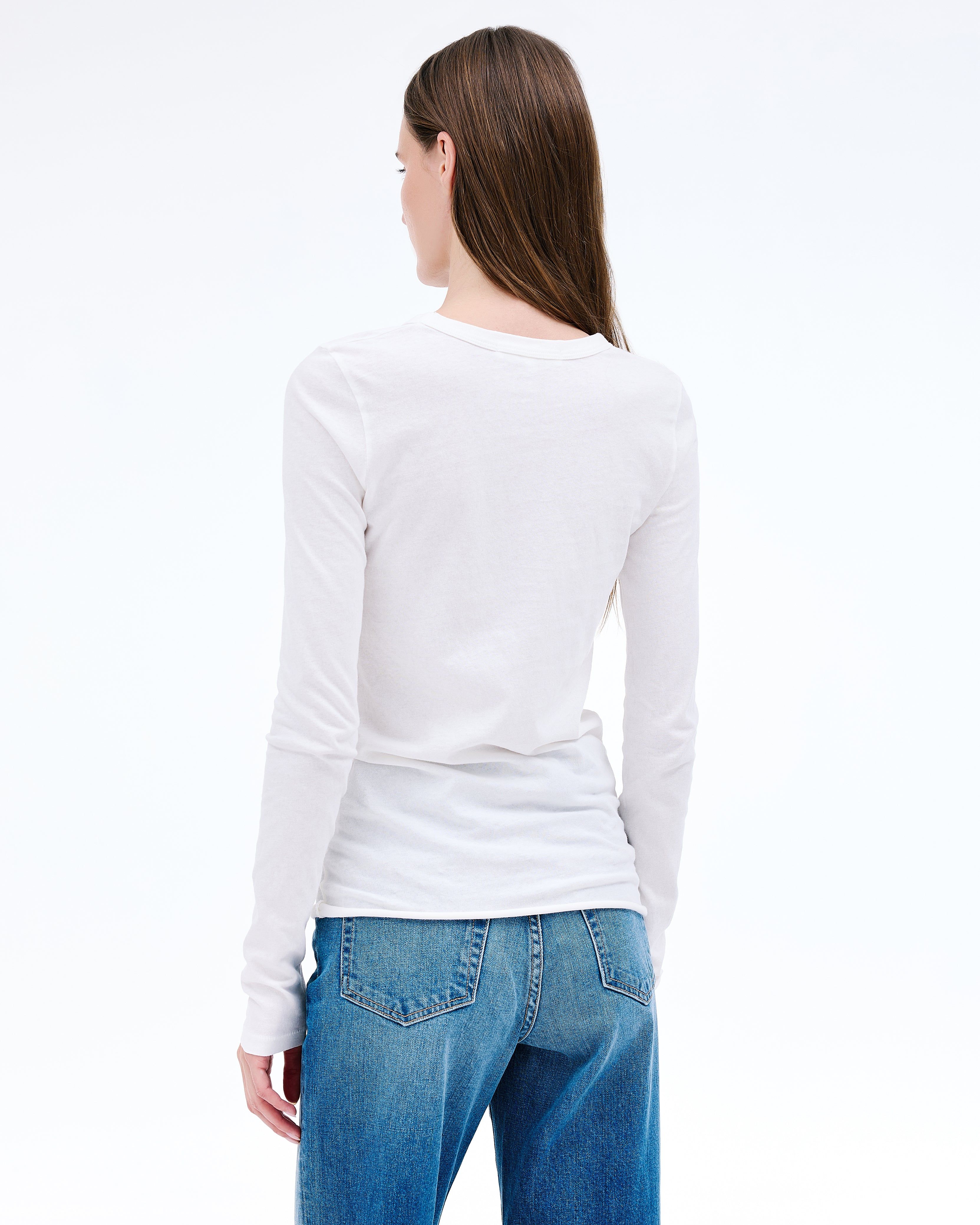 Simple Long Sleeve Tee | Natural White | SLVRLAKE