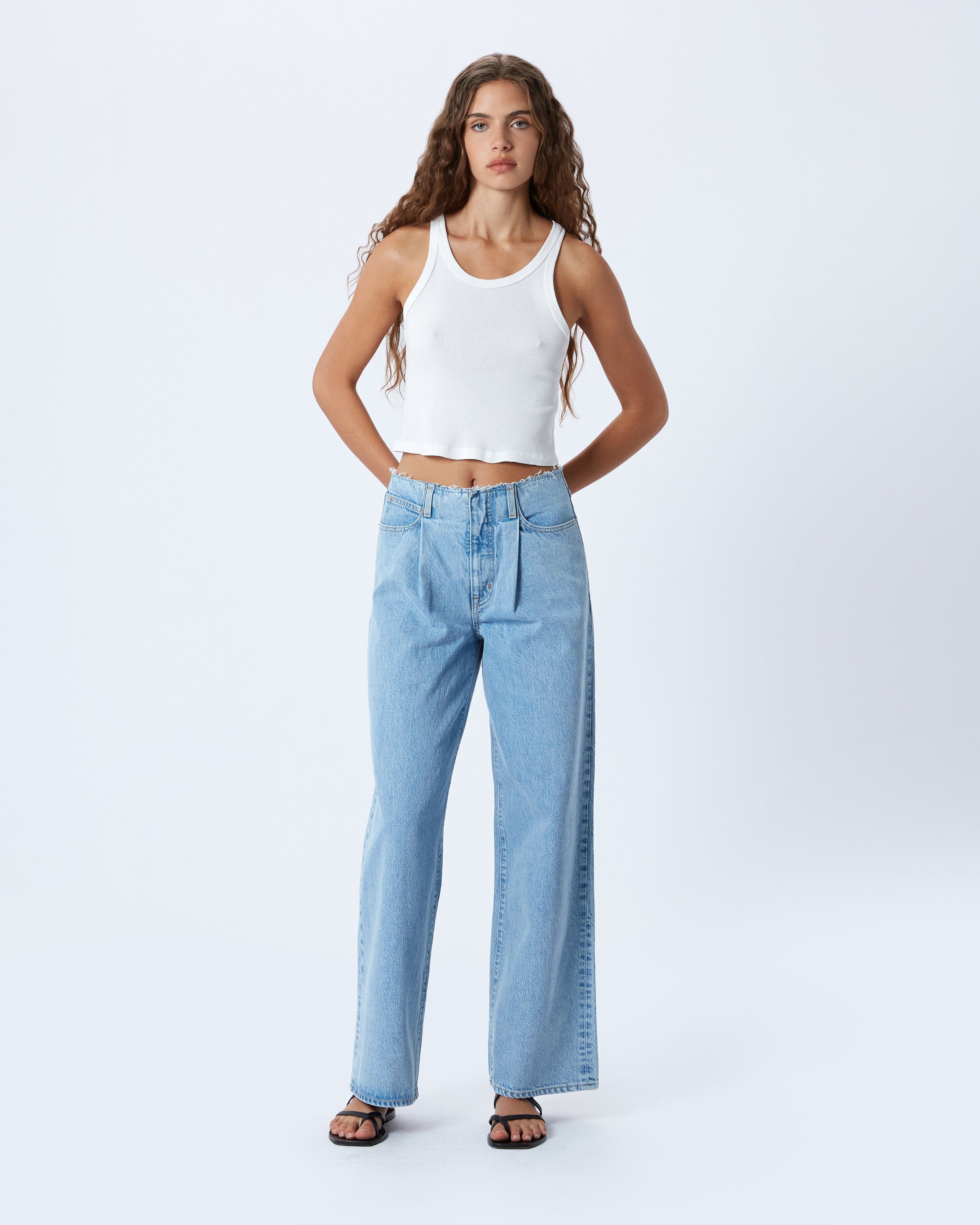 Kennedy | Powder Blue | High Rise | Wide Jean | SLVRLAKE