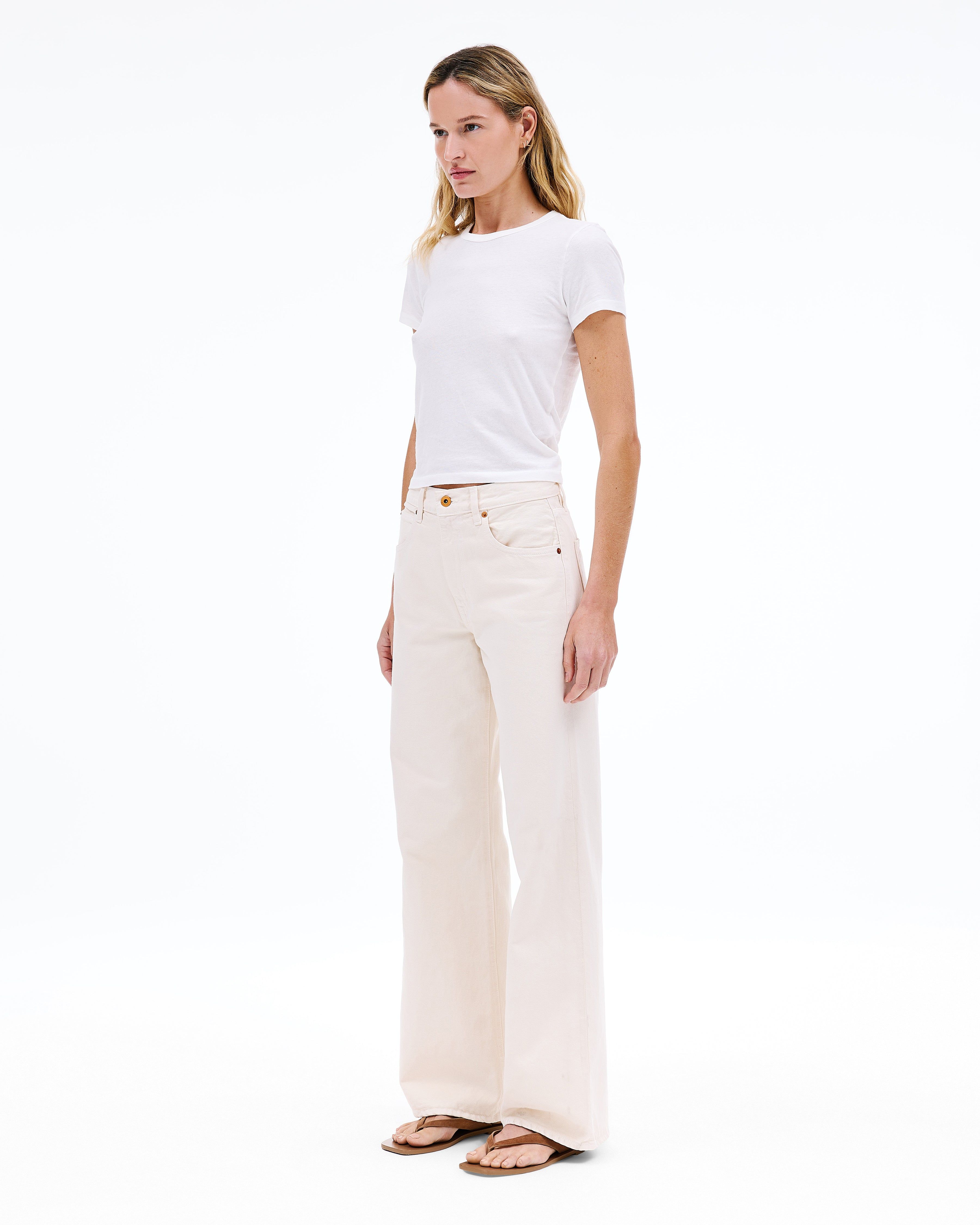 Grace | Ecru | High Rise | Wide Jean | SLVRLAKE