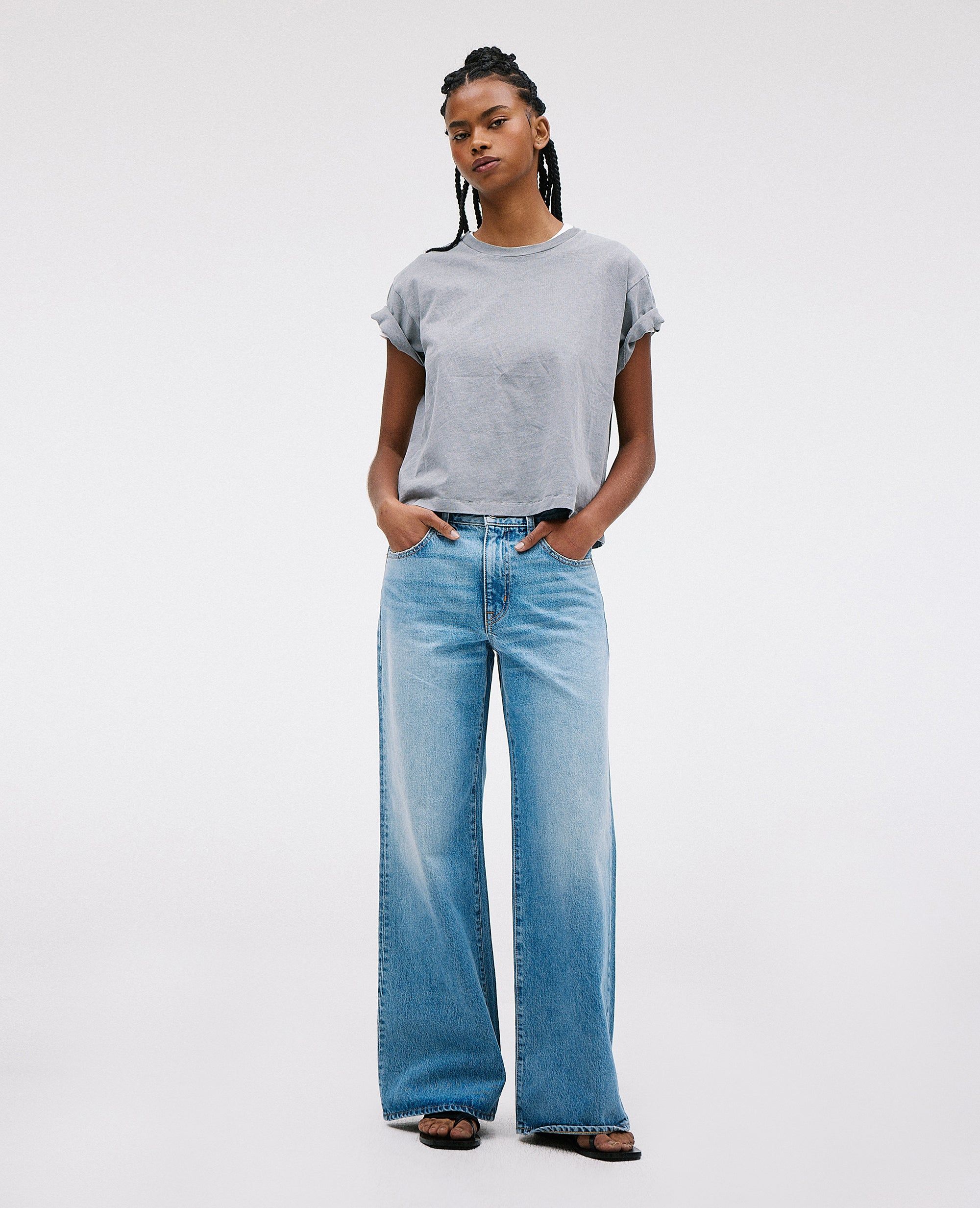 Selena | Beachwood | Mid Rise | Wide Jean | SLVRLAKE