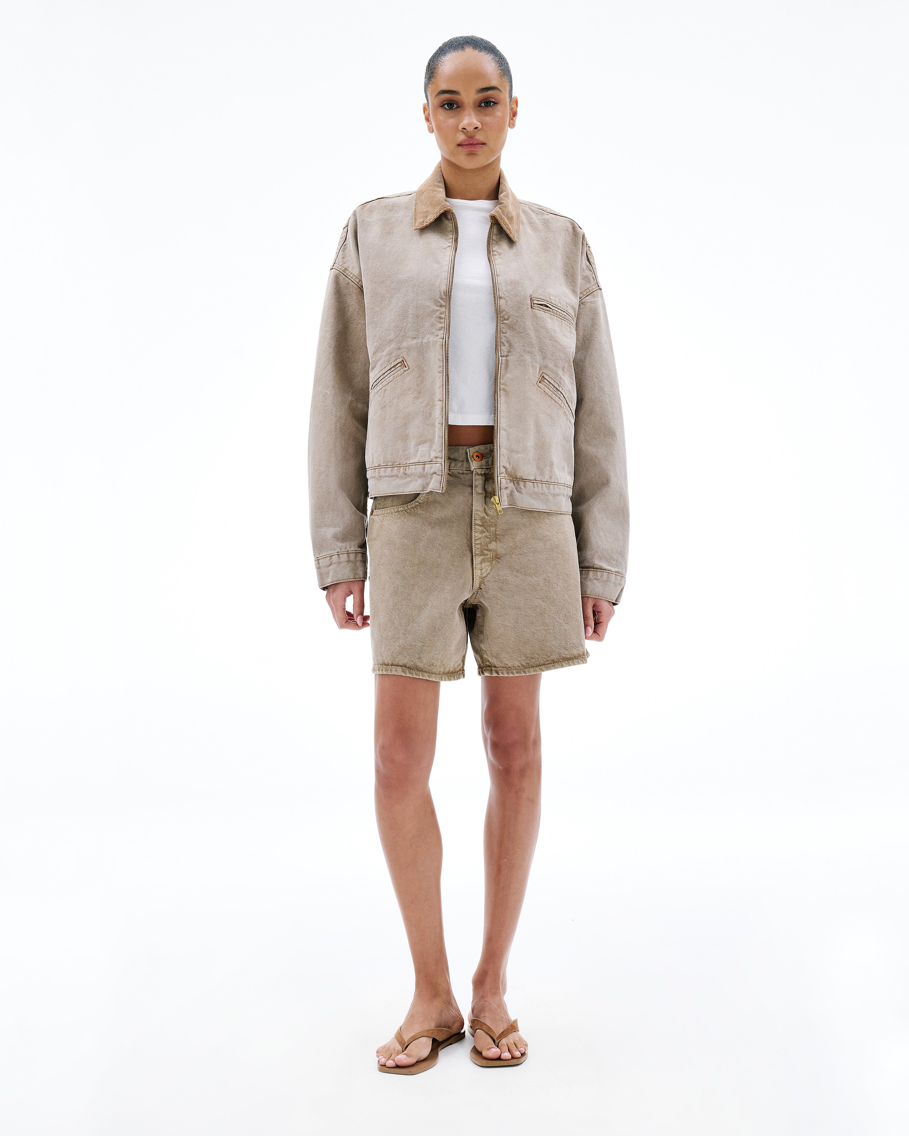 Walker Short | Driftwood | Rigid Denim Short | SLVRLAKE
