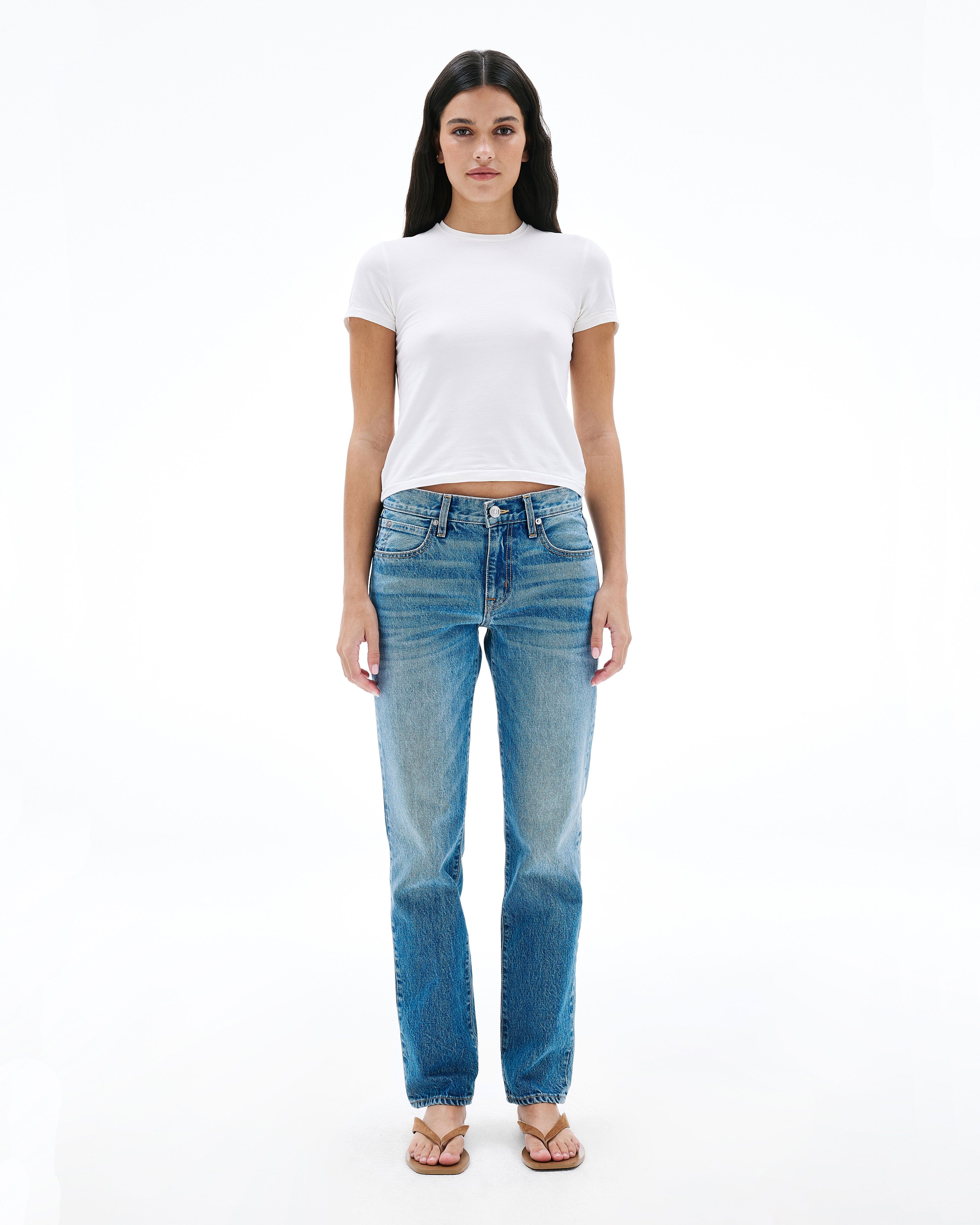 Grace ミッドレングス　手渡し Grace Crop | Second Chance | High Rise | Wide Jean | SLVRLAKE