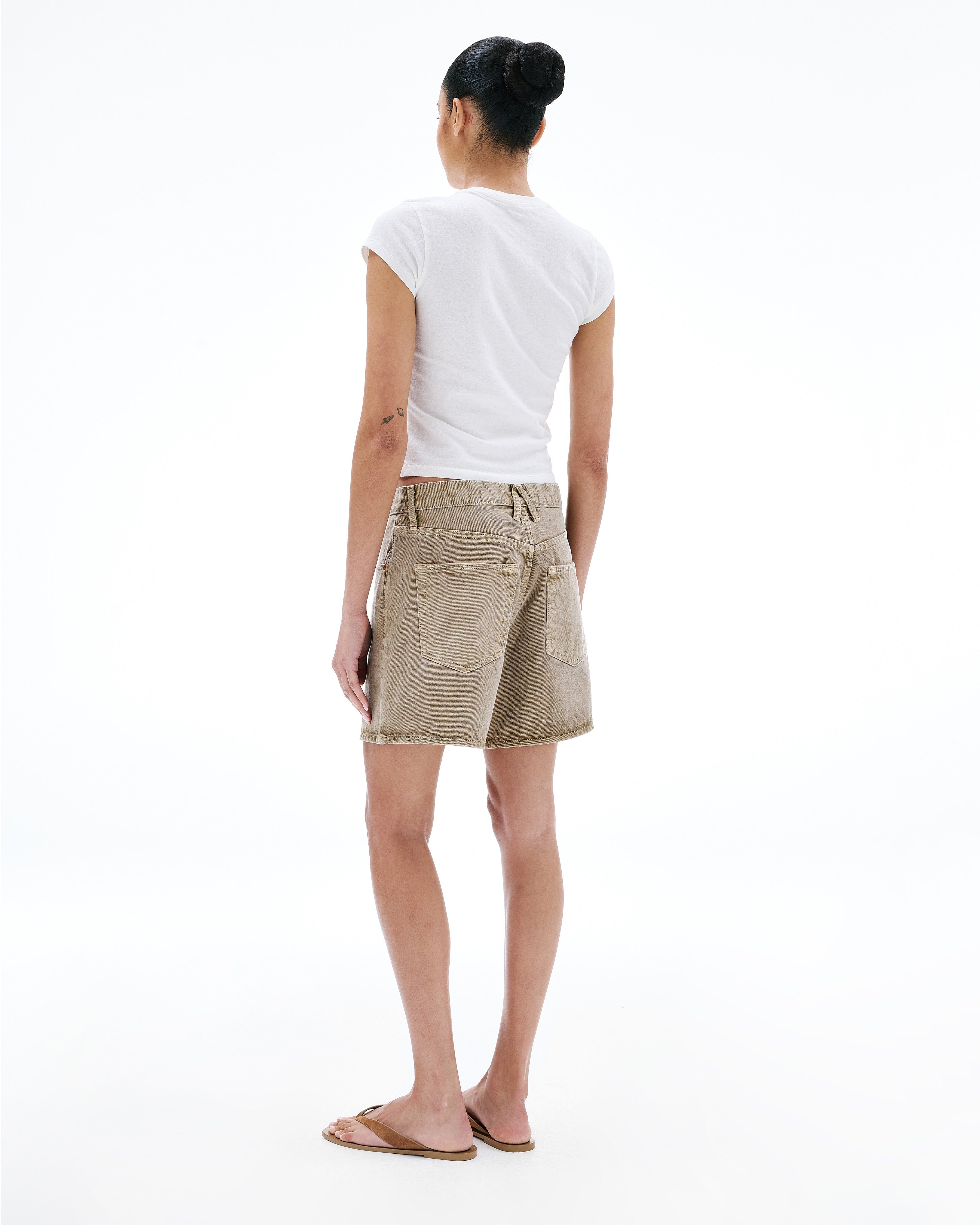 Sienna | Natural White | Rigid Denim Short | SLVRLAKE
