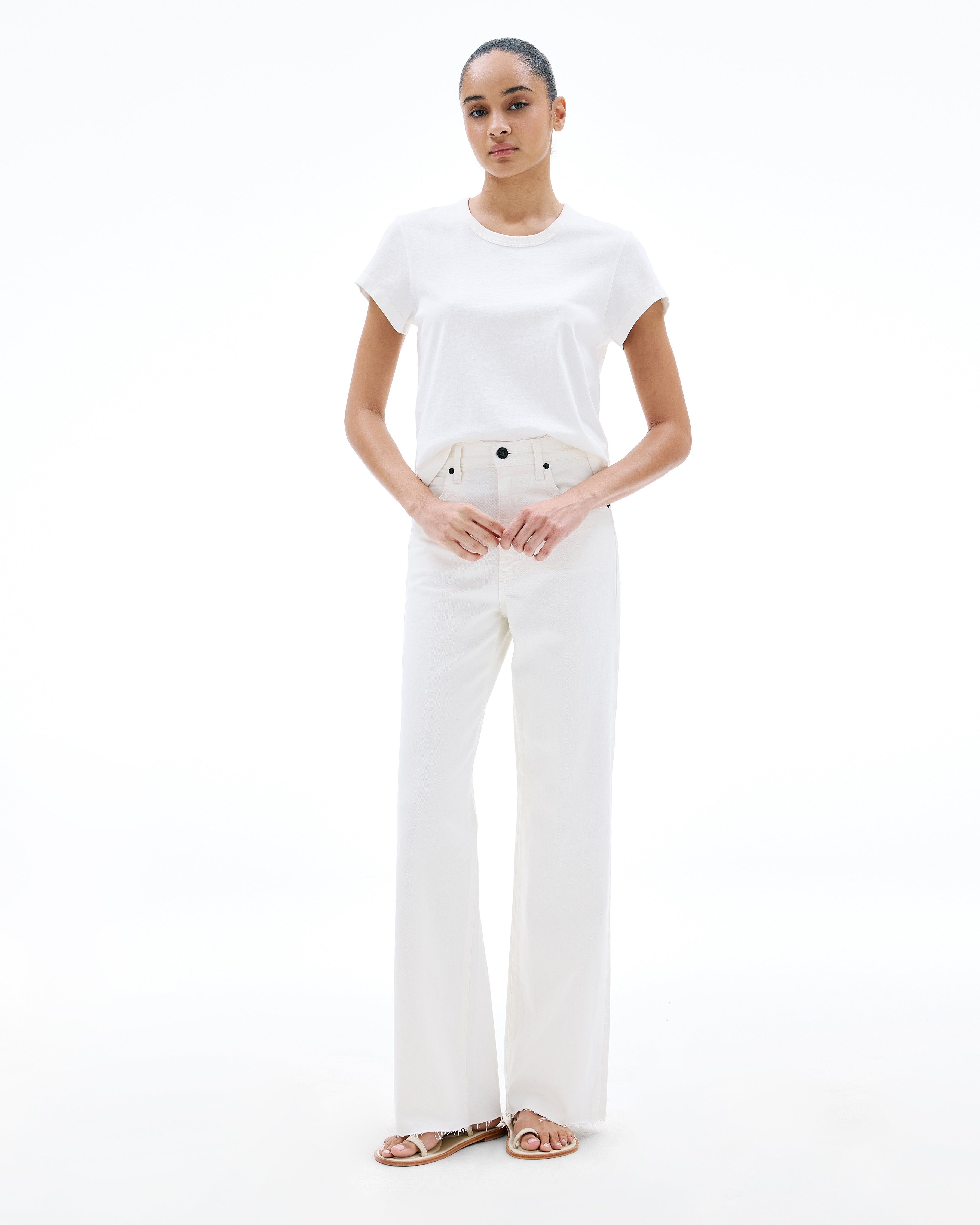 Grace | White | High Rise | Wide Jean | SLVRLAKE