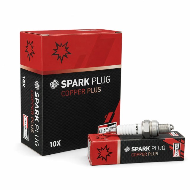 Alternate view of a Champion motorcycle spark plug distributed by TLM Vietnam