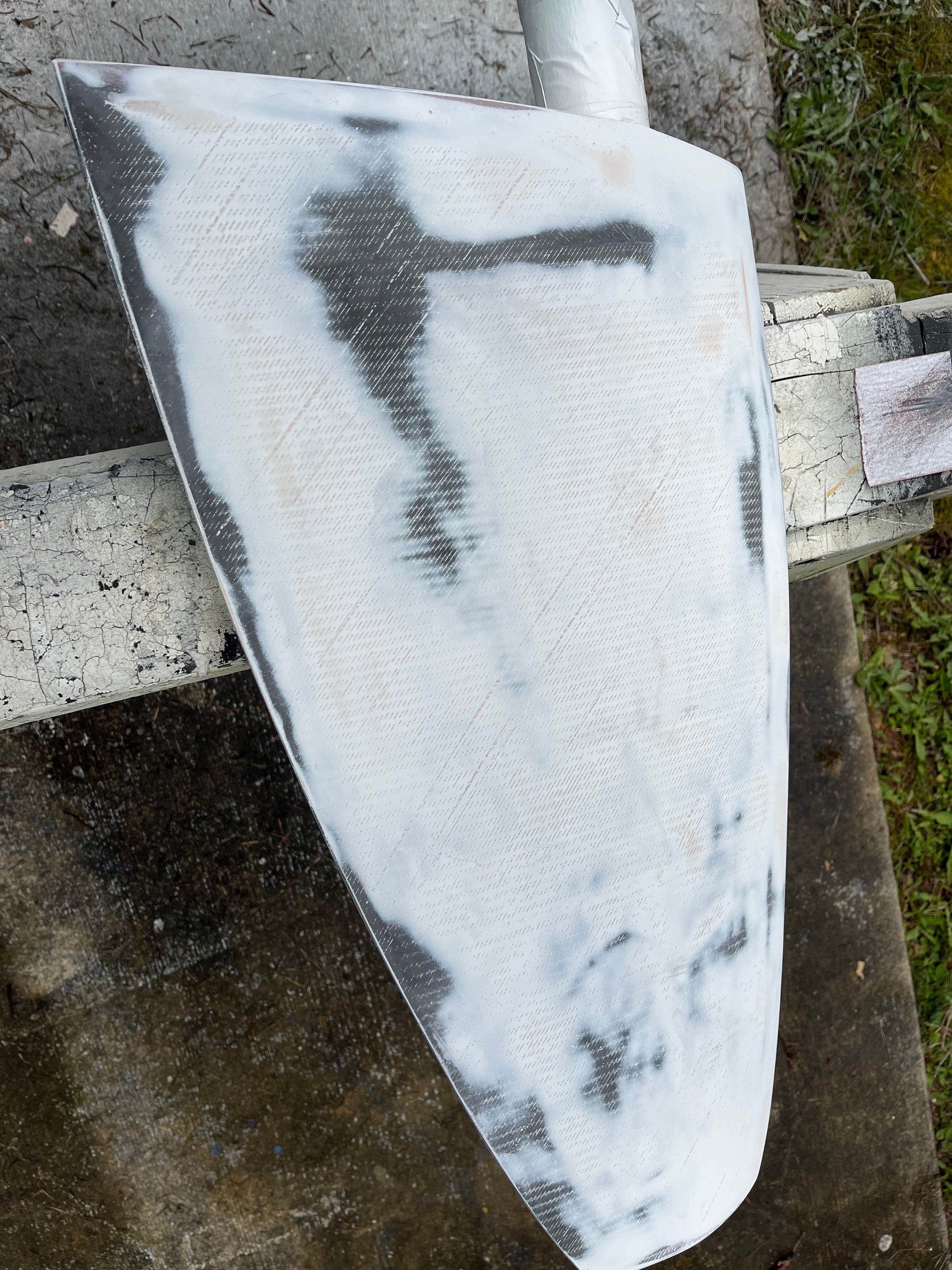 Carbon fiber rudder foil in fairing process