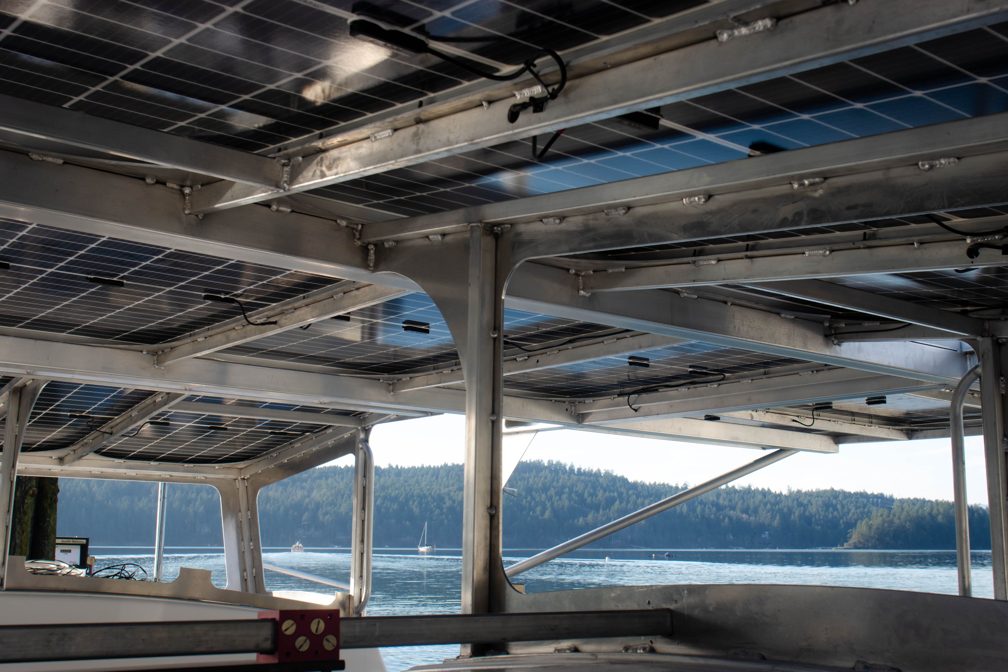 Superstructure and solar panels