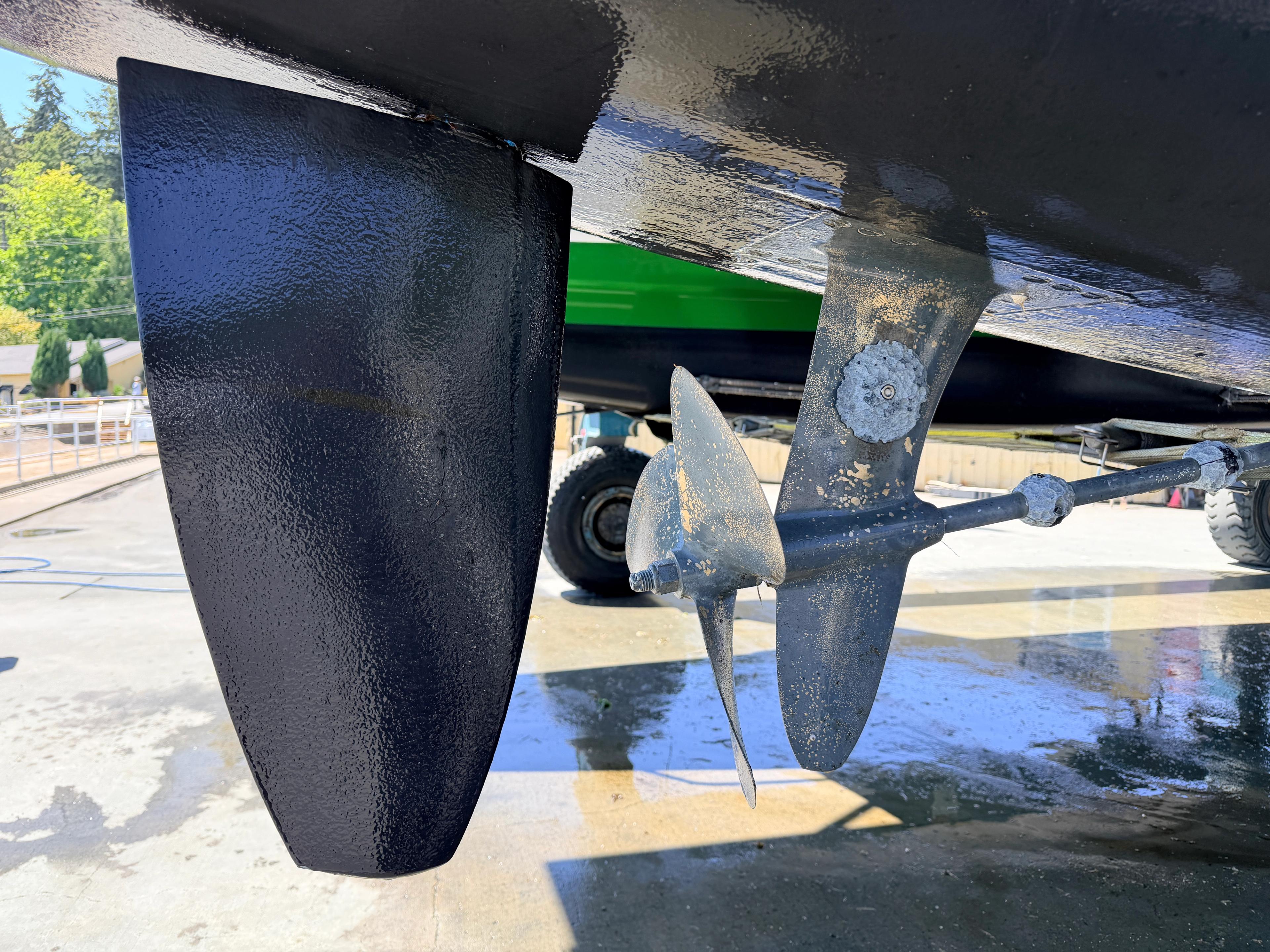 Rudder and propeller