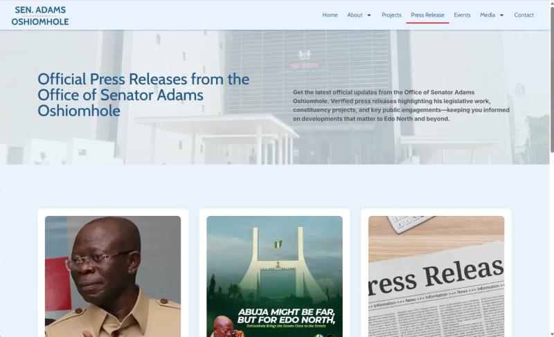 Press release page