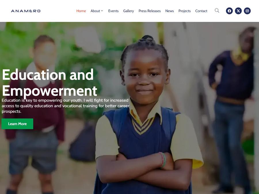 anamero.com homepage screenshot