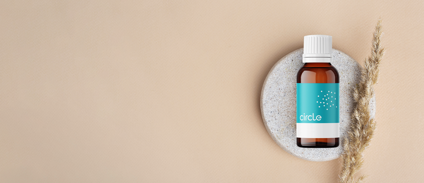 Bottle of Circle pharmaceutical product