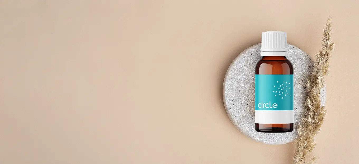 Bottle of Circle pharmaceutical product