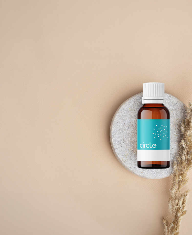 Bottle of Circle pharmaceutical product