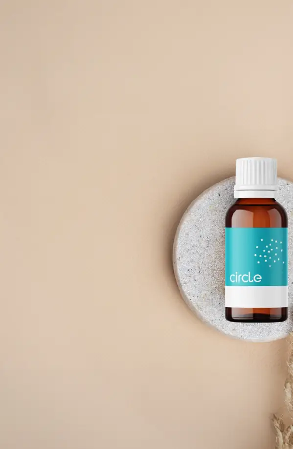 Bottle of Circle pharmaceutical product