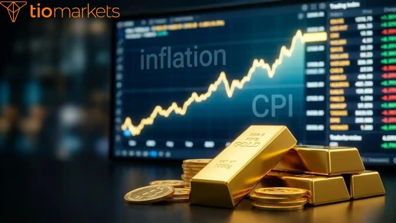 صورة توضح كيف يؤثر مؤشر أسعار المستهلكين CPI على أسعار الذهب XAUUSD في أسواق التداول.