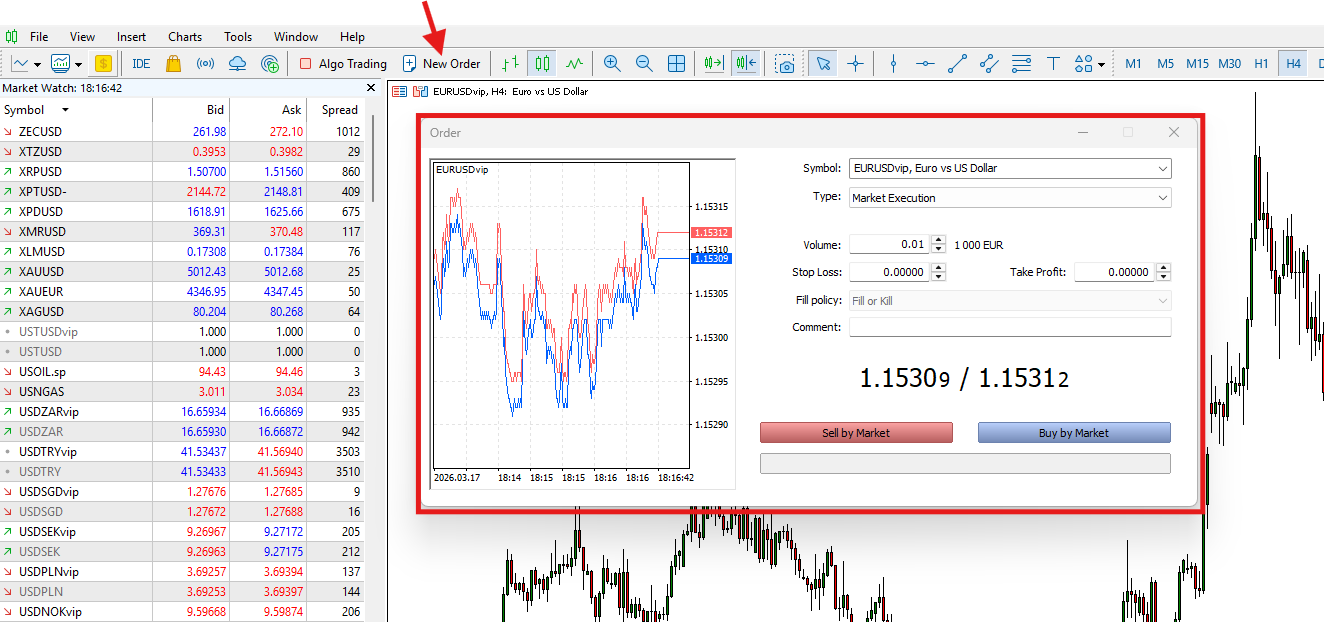 Image showcasing the MT5 order panel