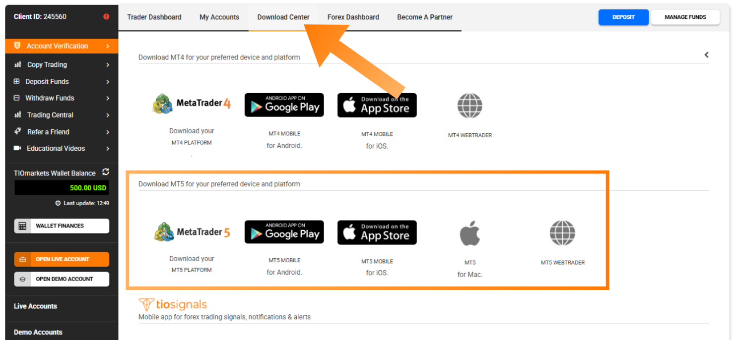 Step 5: How to Download and Install MT5 - How to create a metatrader 5 account