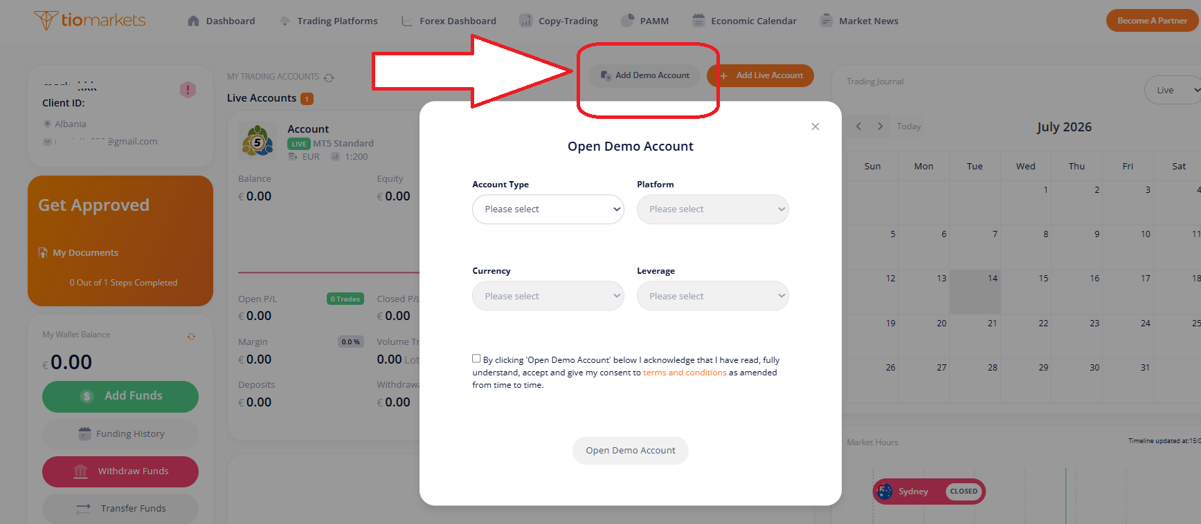 How to Create a Demo MetaTrader 5 Account_Step3