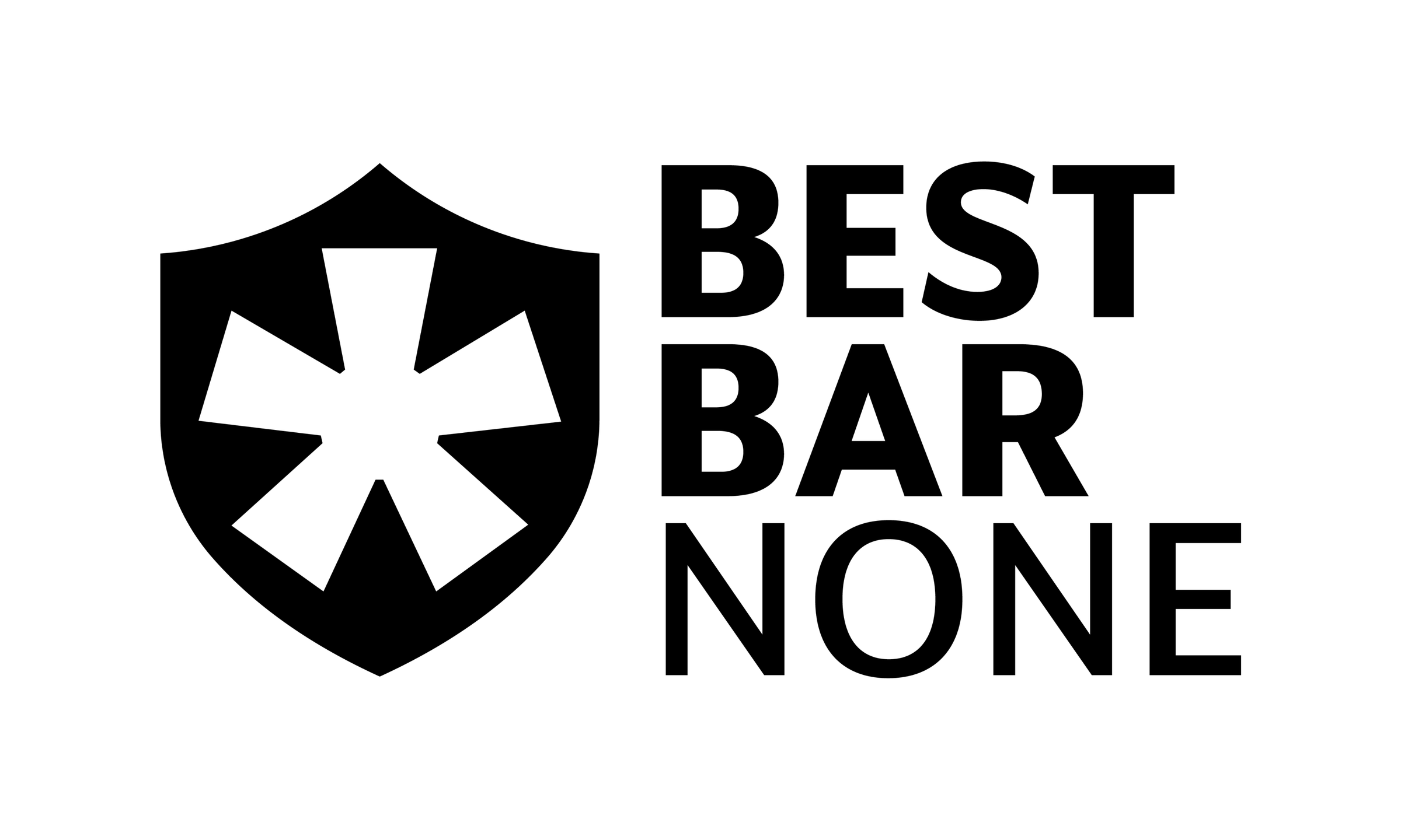 Black and white logo for Best Bar None