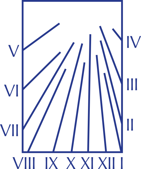 The ancient sundial used as a logo for Apollon Studios