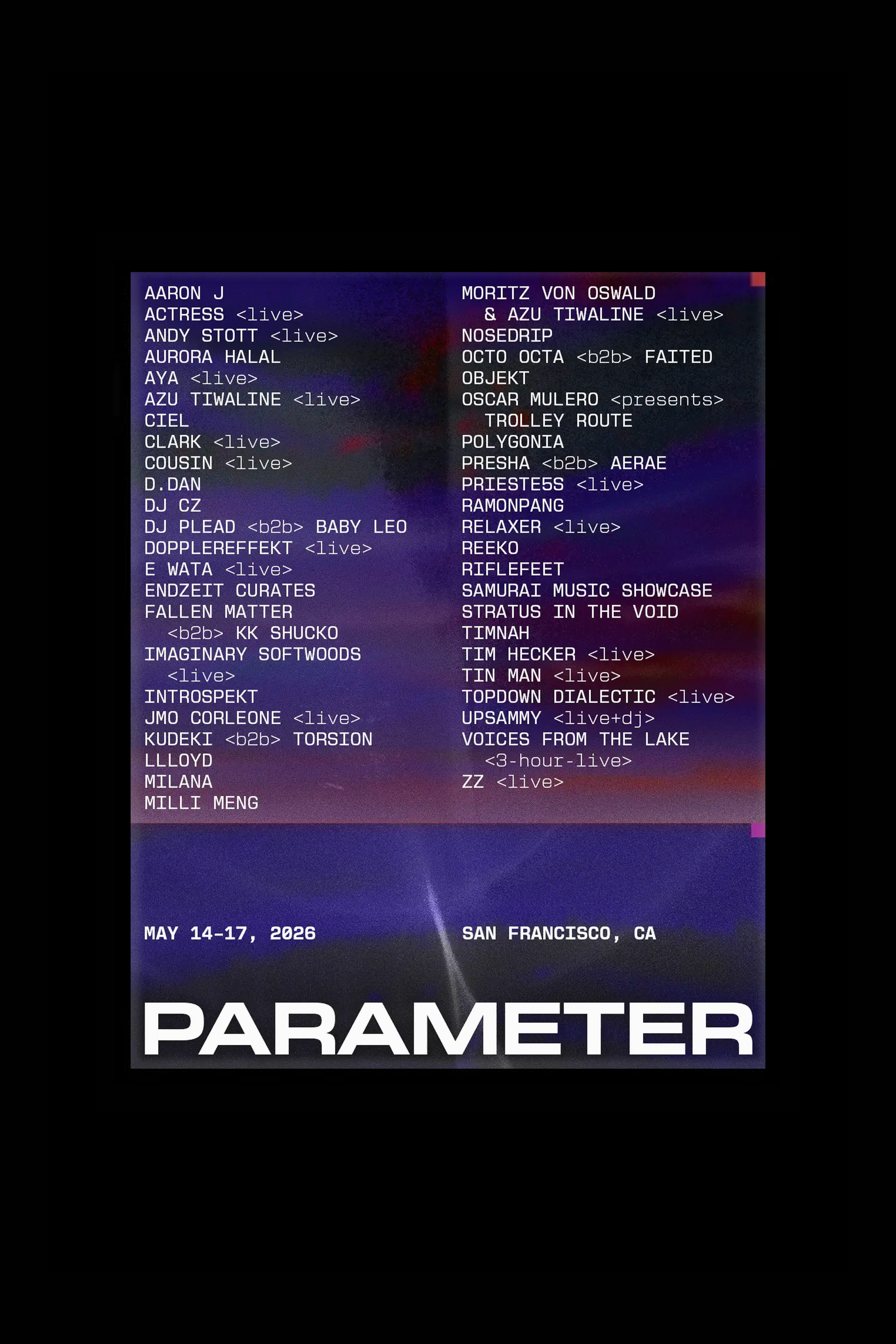 Parameter 2026: Endzeit x Samurai Music Showcase
