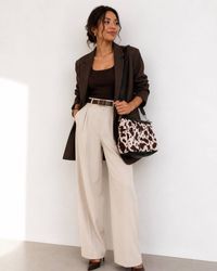 Savanna bag styled with brown outfit