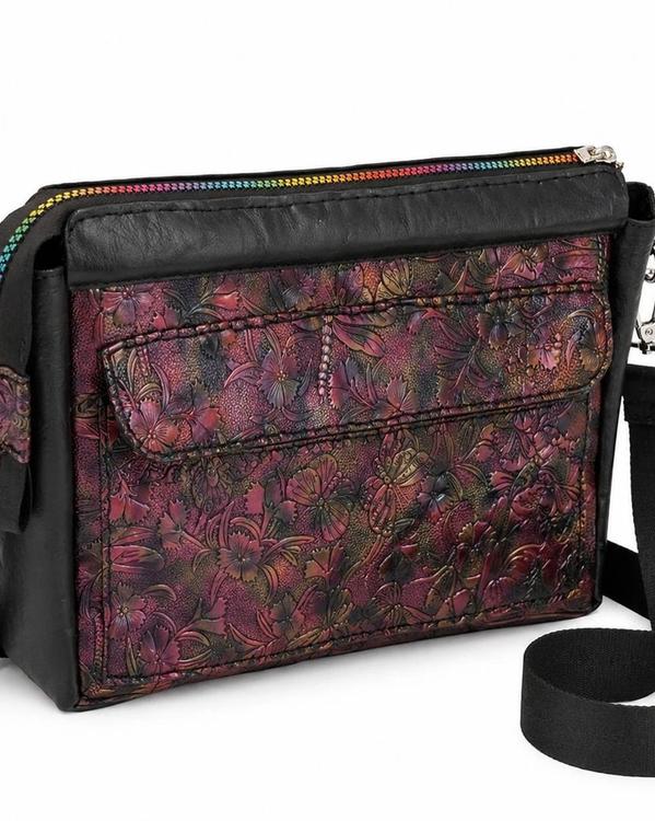 Flora crossbody bag - front view on white background