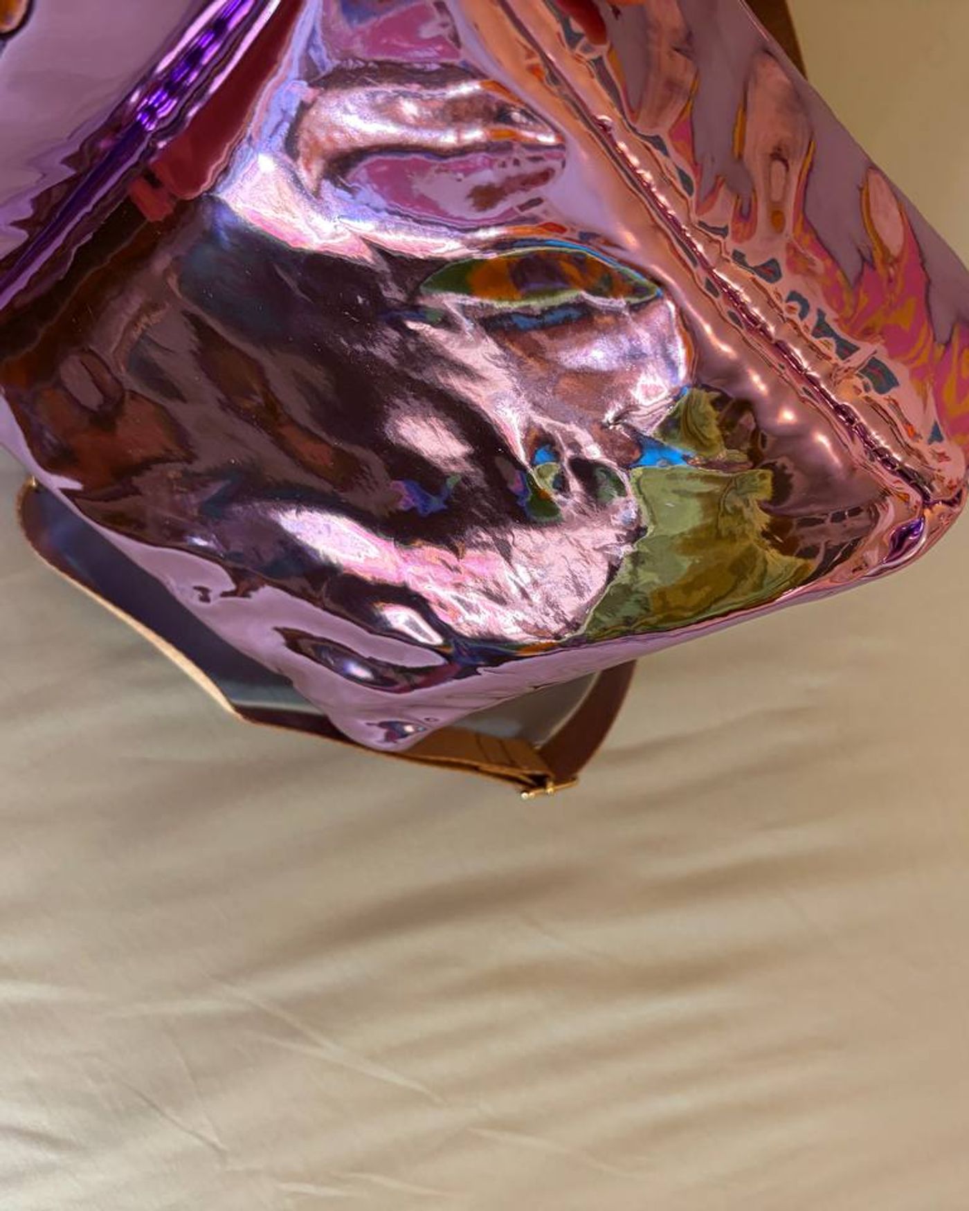 Aurora bag - side angle showing adjustable pink strap