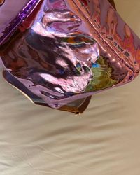 Aurora bag - side angle showing adjustable pink strap