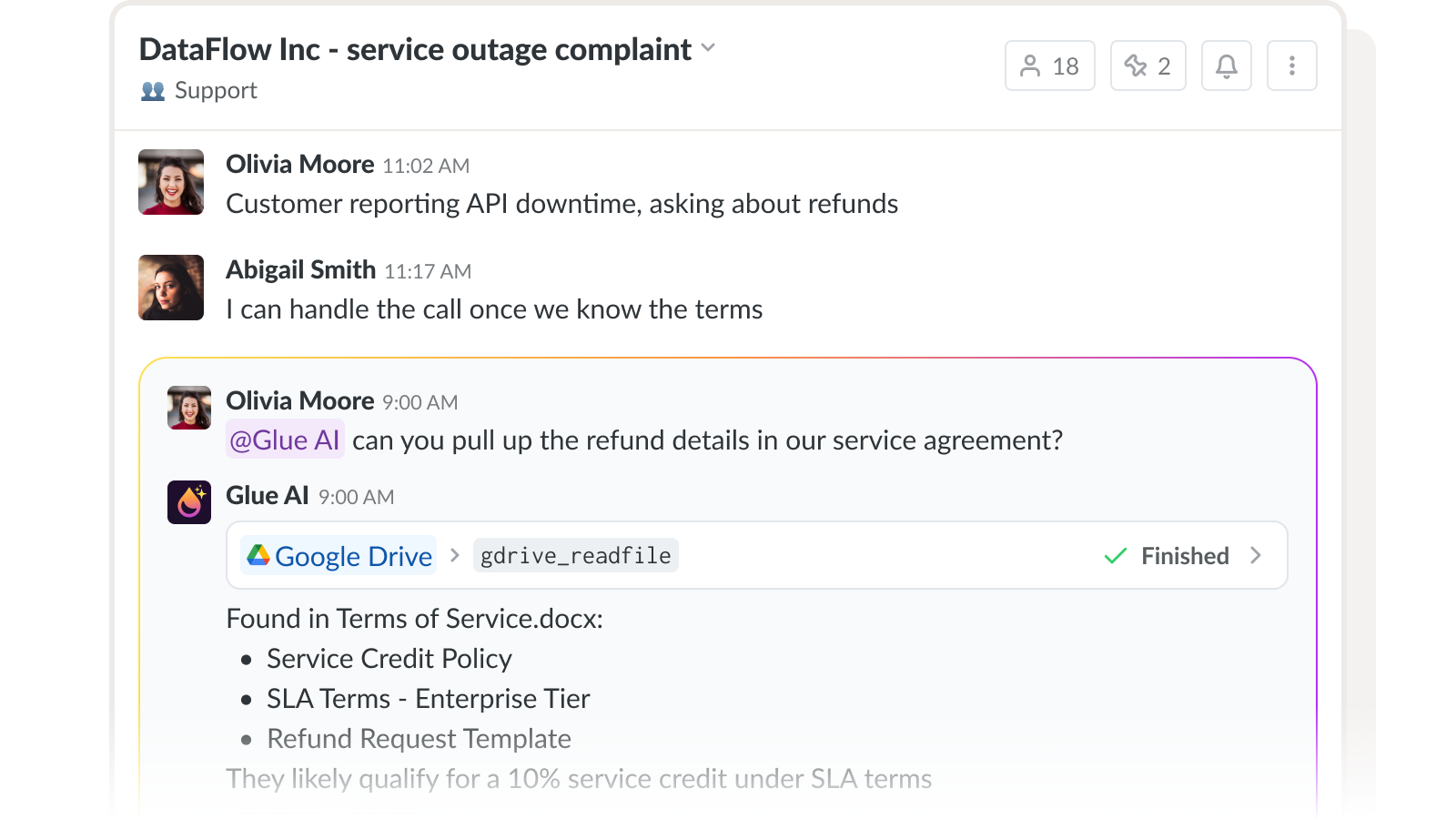 Push work forward with AI