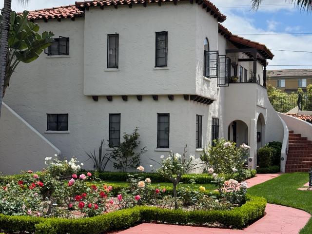 Restored Spanish revival exterior — Duarte's Plastering project near Garden Grove, CA