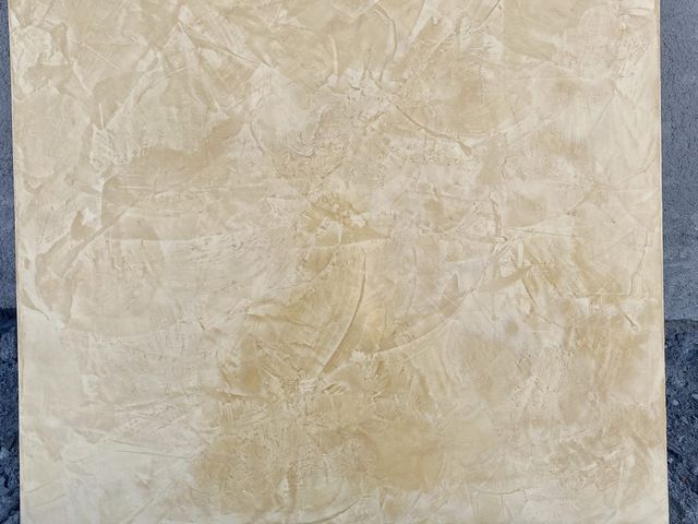Venetian Plaster, Marbled Cream Finish Sample