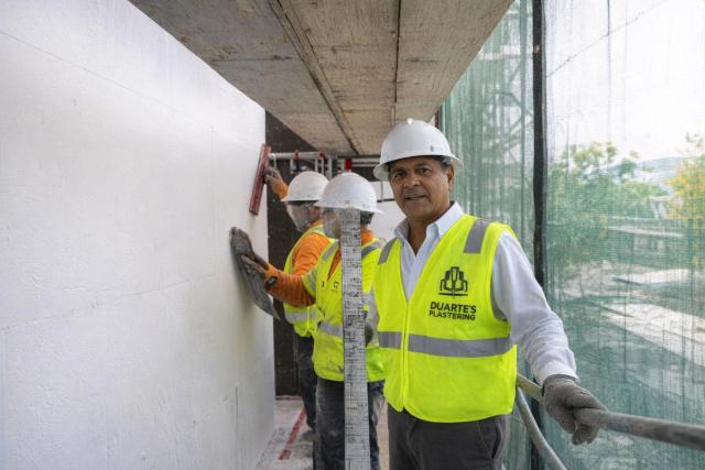 Marriott San Diego, wall finishing in progress