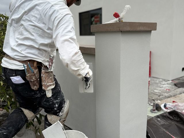 Chimney cap finish work — Duarte's Plastering project near Anaheim, CA