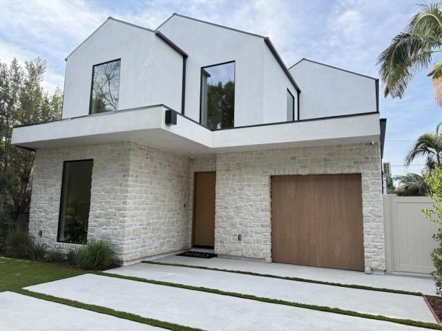 Santa Monica custom home, front elevation
