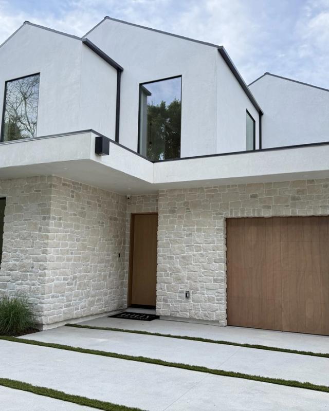 Santa Monica custom home, front elevation
