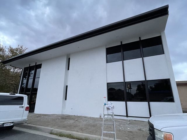 Commercial exterior re-coat, final touch-ups