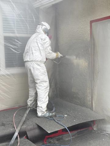 Texture application, spray and trowel