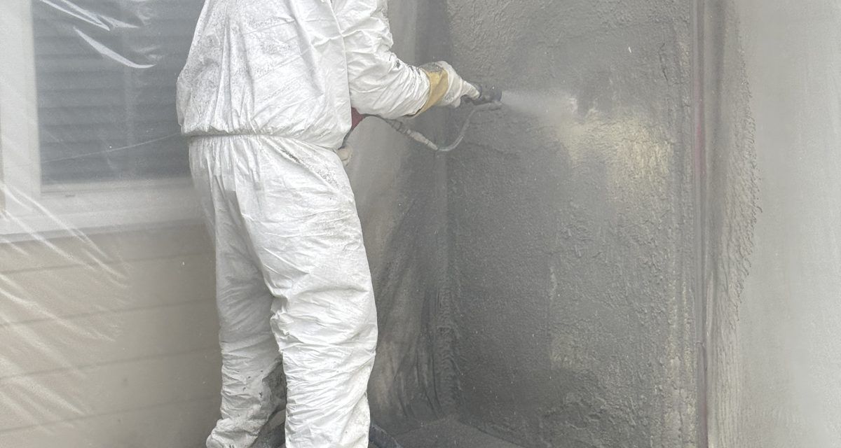 Texture application, spray and trowel