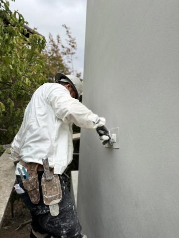 Acrylic color coat, exterior elevation — Duarte's Plastering project near Corona, CA