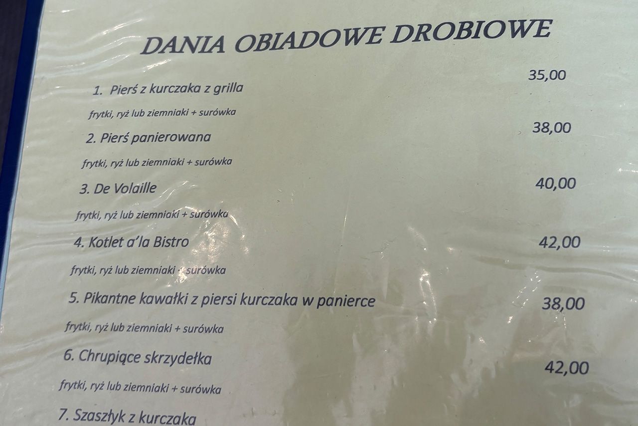 Dania obiadowe w Bistro Kwadrans