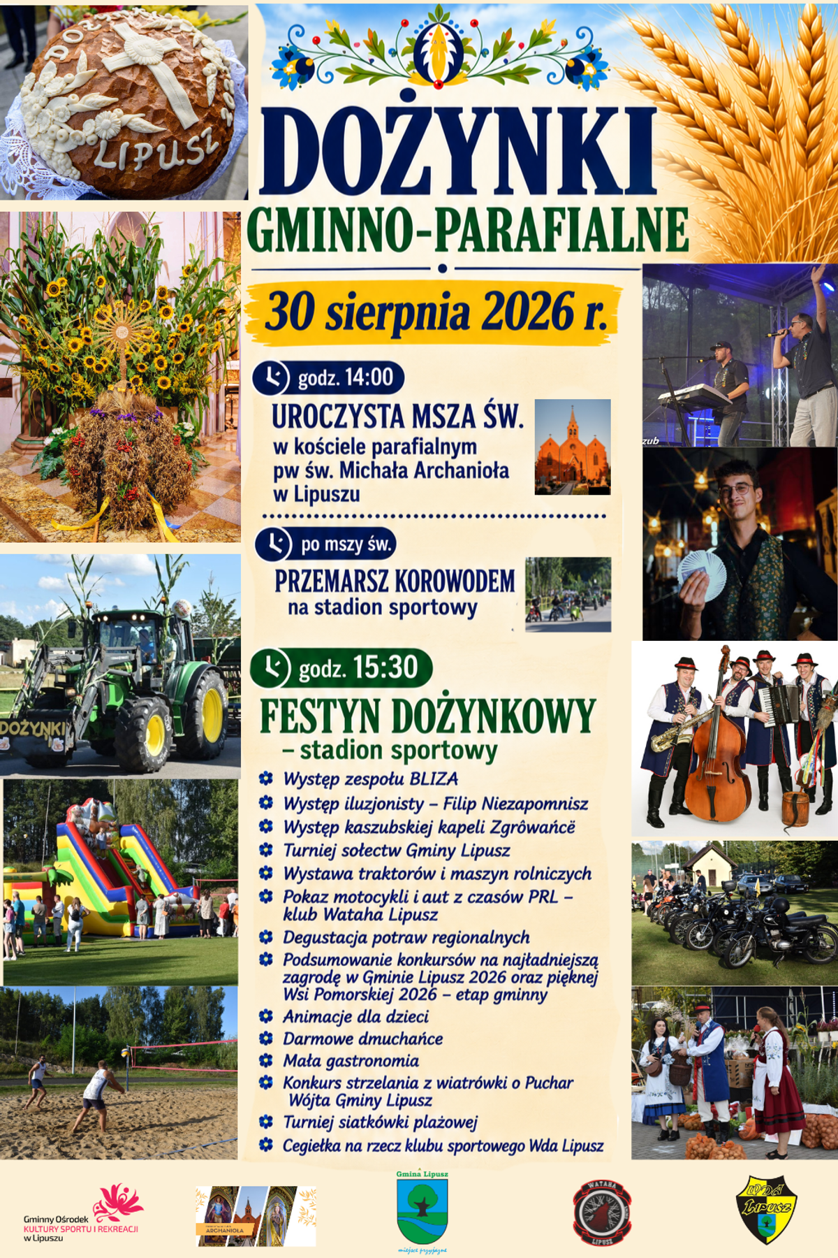 Dożynki Gminno-Parafialne w Lipuszu 2026