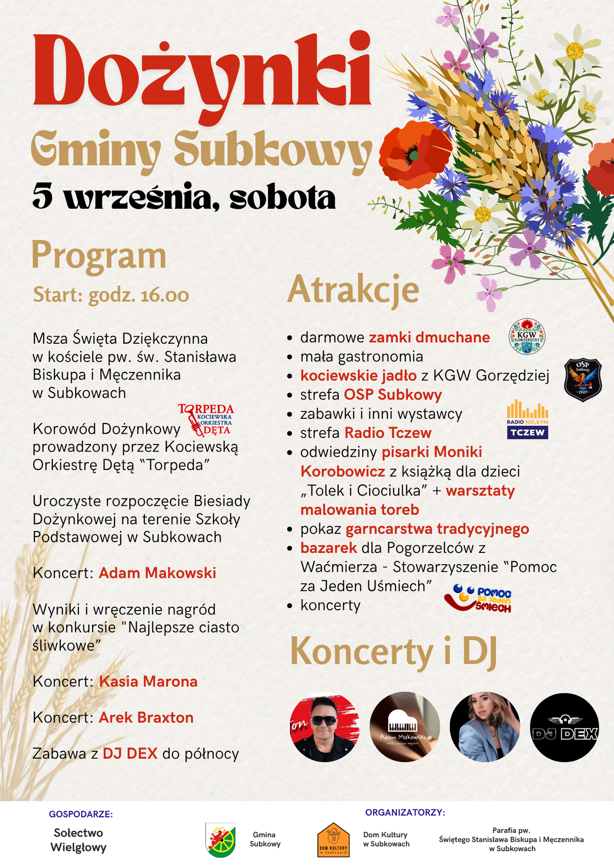 Dożynki Gminy Subkowy 2026